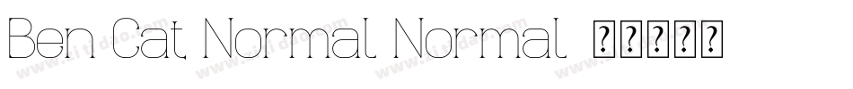 Ben Cat Normal Normal字体转换